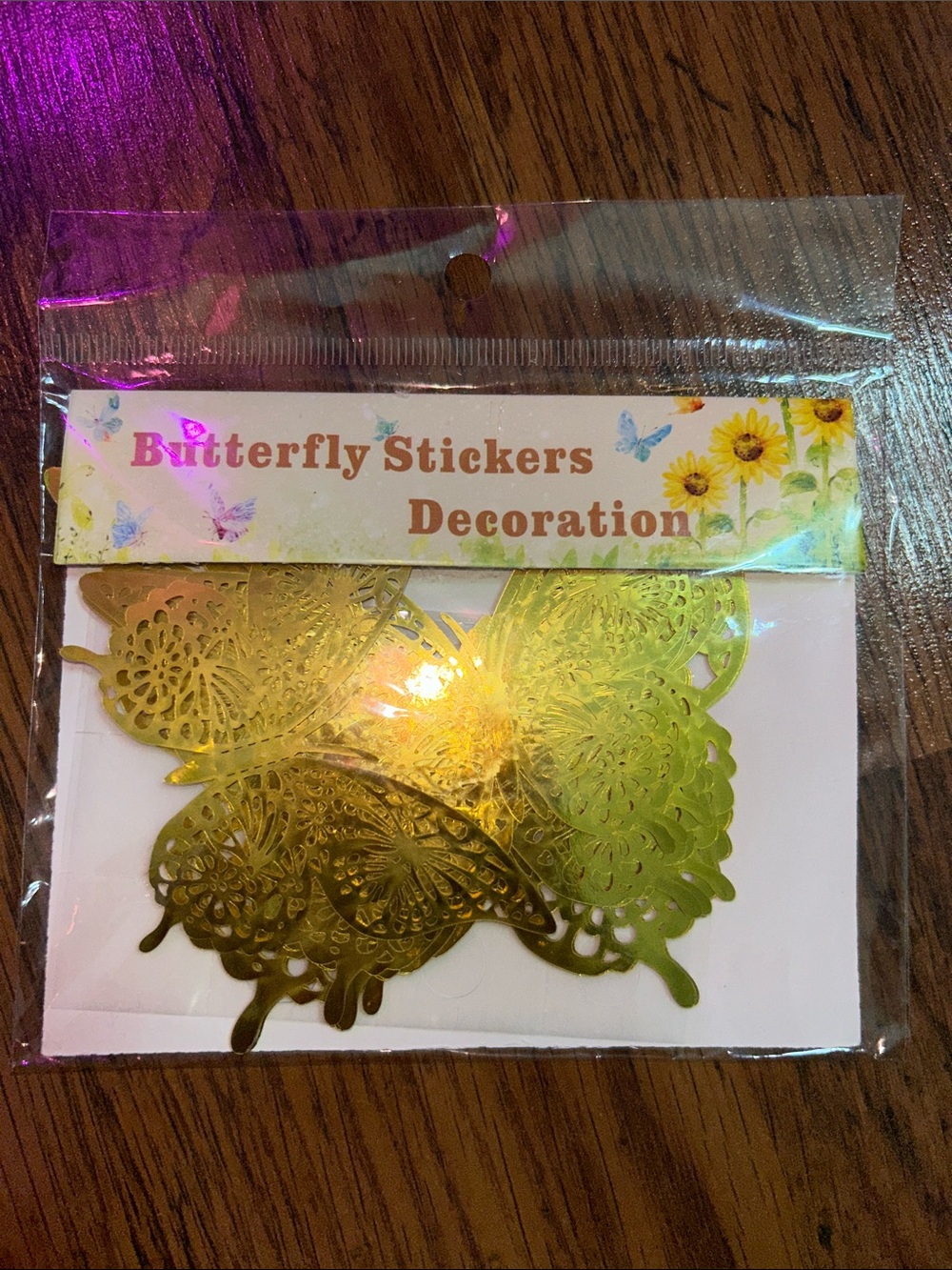 Butterfly Stickers Decoration - Gold Metallic Butterfly Wall Decals C1.RBk.